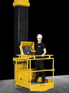 The Blastman B20ML is a gantry-type manlift with a telescopic boom to move the operator platform around the workpiece. The Blastman B20ML has been engineered for both blast and paint rooms. The Blastman B20ML operates as an overhead crane and provides the best possible access around large workpieces without any scaffolding, movable boom lifts, or ladders. The B20ML can be installed in painting chambers replacing the traditional scaffolding and boom lifts.