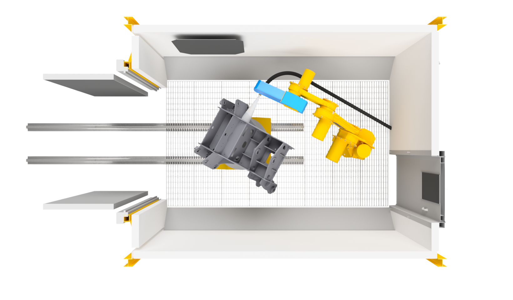 Blastman compact robot blasting small steel structures