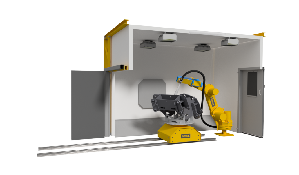 Blastman compact robot at small work space The new robot enables efficient blast cleaning in confined spaces